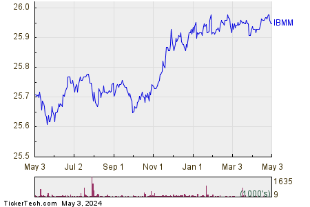 iShares— iBonds— Dec 2024 Term Muni Bond 1 Year Performance Chart