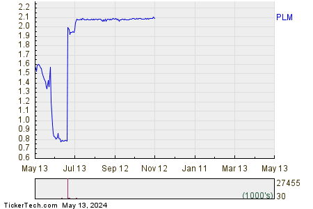 PolyMet Mining Corp 1 Year Performance Chart